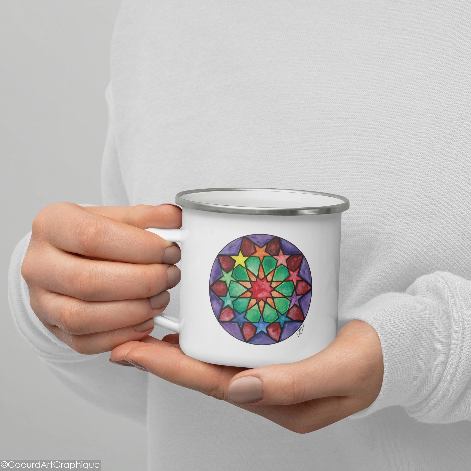 Tasse émaillée • Couronne d'Étoile