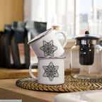 Tasse émaillée • Fleur Sacrée