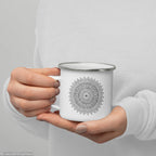 Tasse émaillée • Plumes Noires