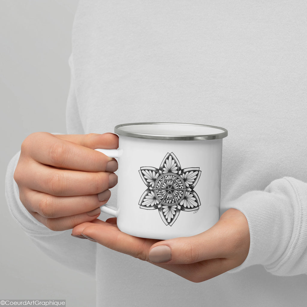 Tasse émaillée • Fleur Sacrée