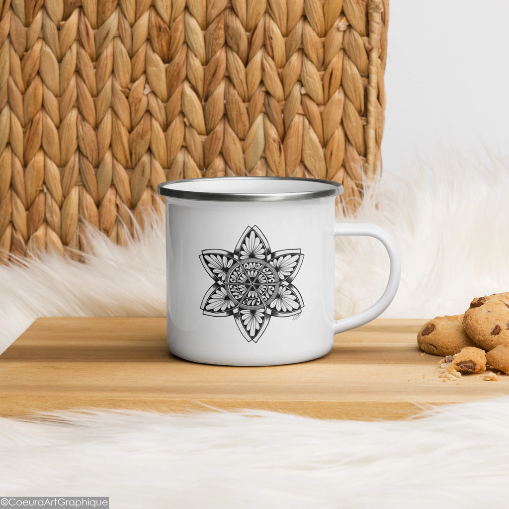 Tasse émaillée • Fleur Sacrée