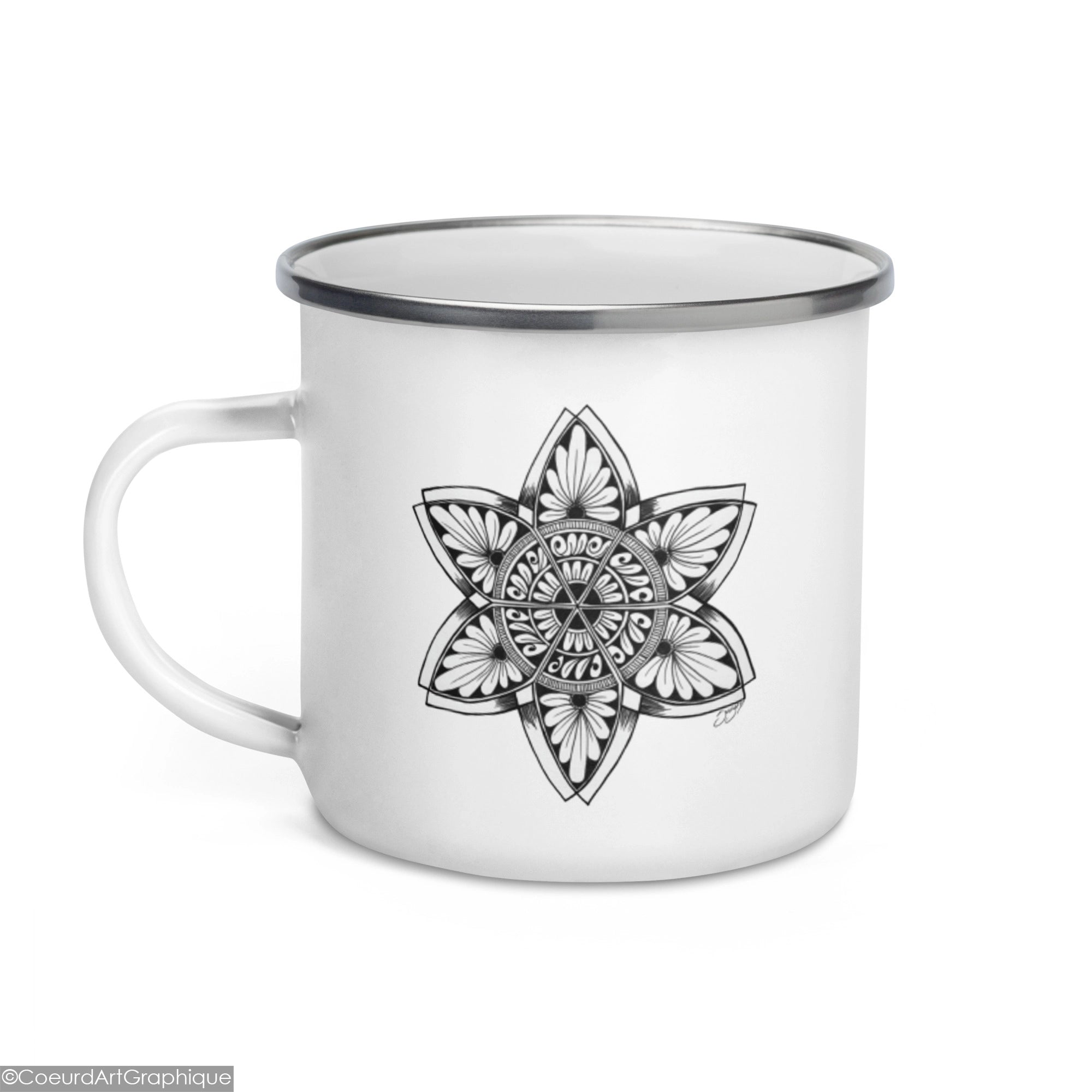 Tasse émaillée • Fleur Sacrée