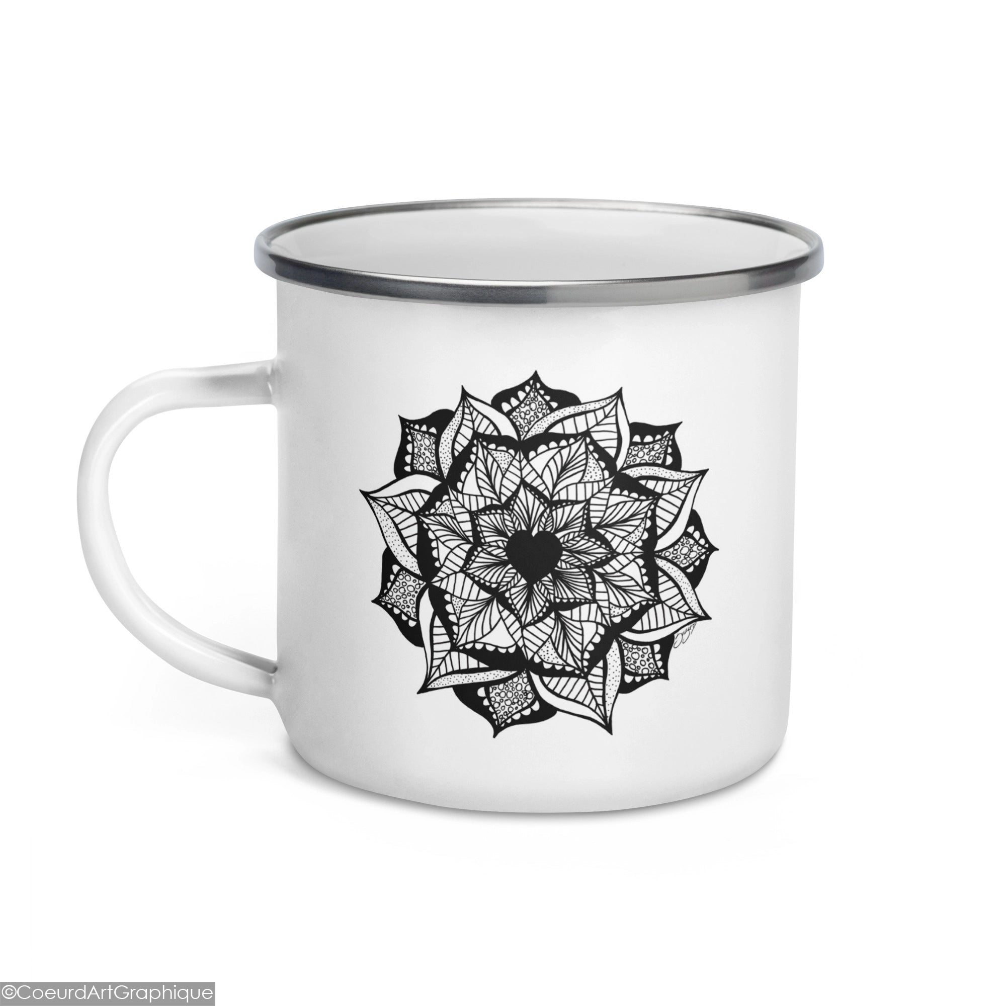 Tasse émaillée • Coeur Poétique