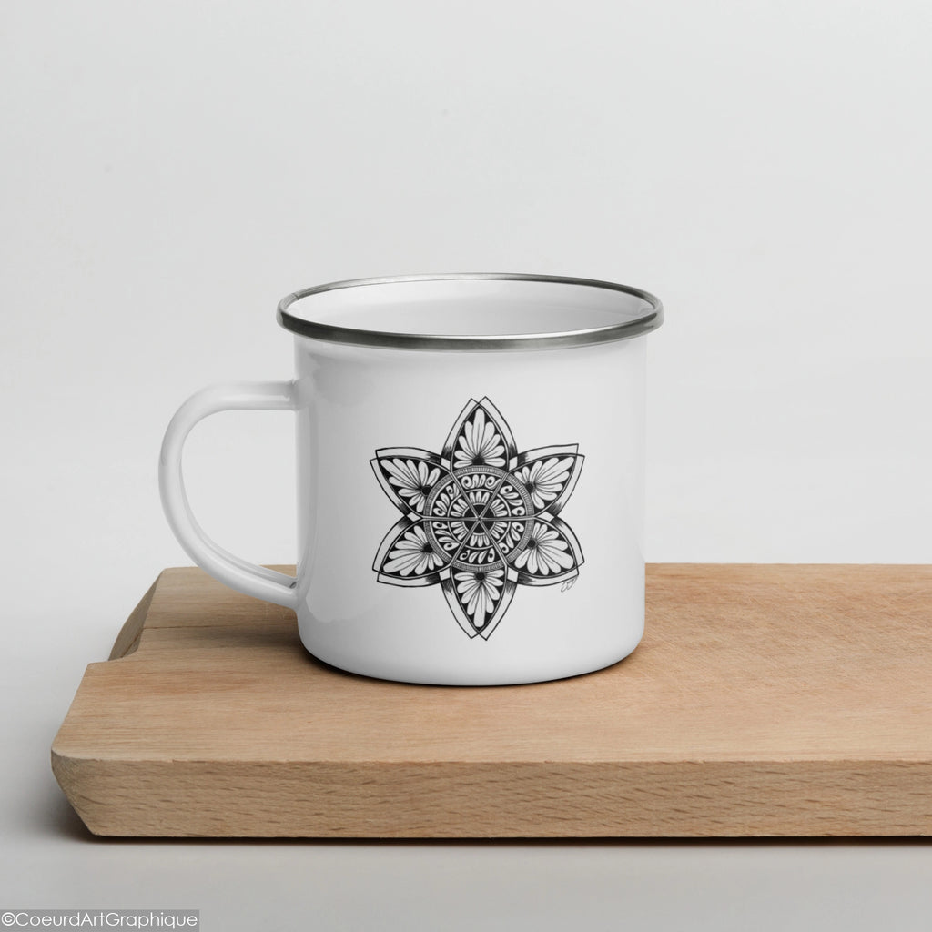 Tasse émaillée • Fleur Sacrée