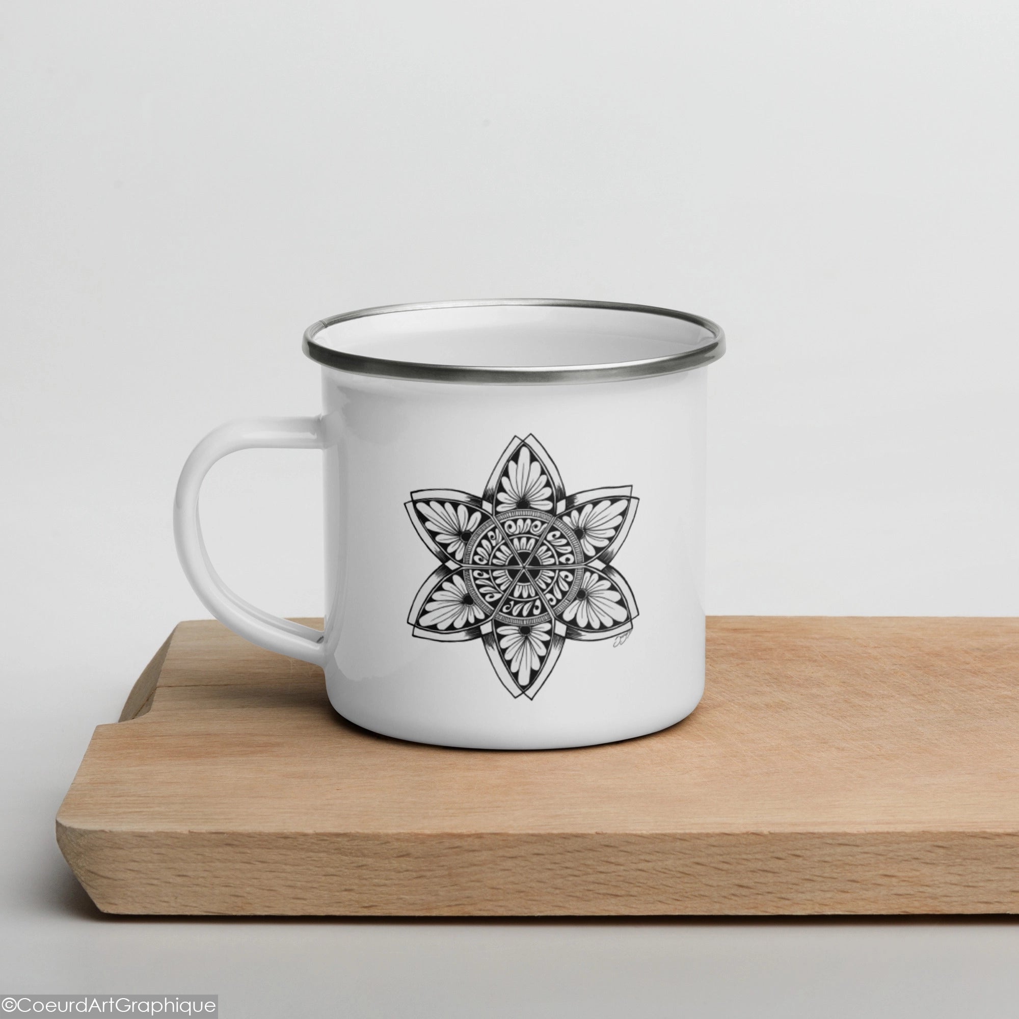Tasse émaillée • Fleur Sacrée