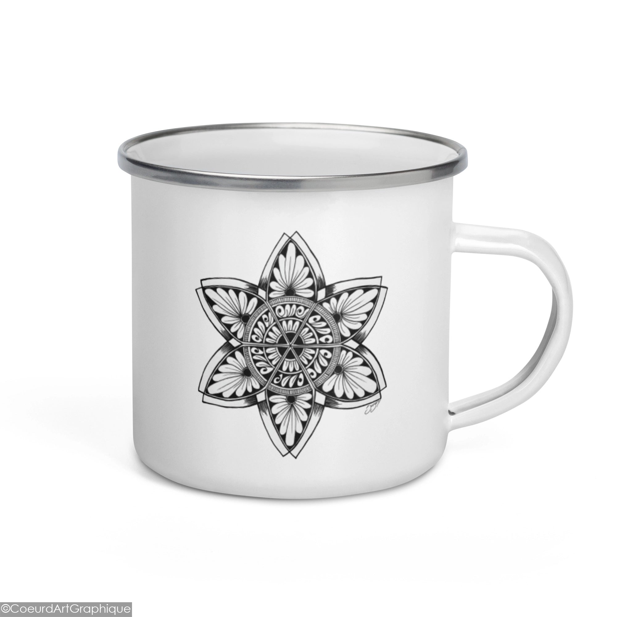Tasse émaillée • Fleur Sacrée