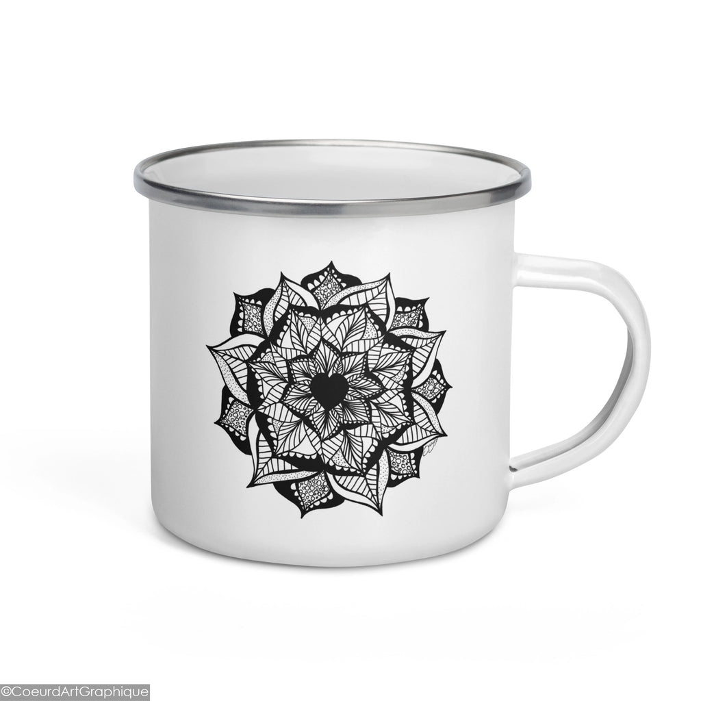 Tasse émaillée • Coeur Poétique