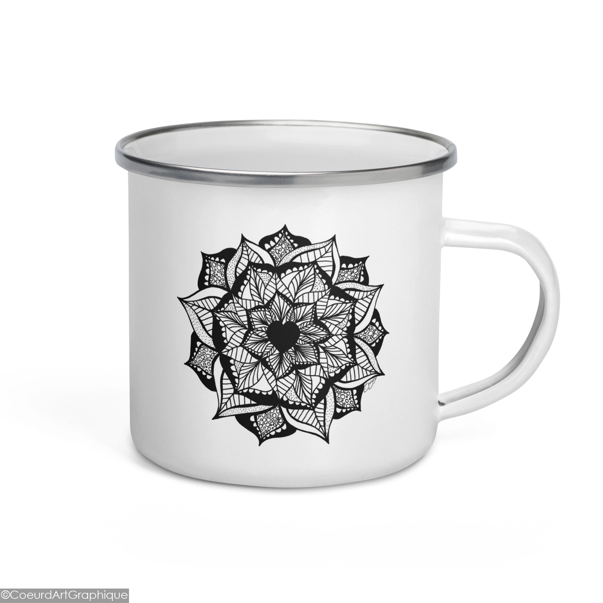 Tasse émaillée • Coeur Poétique