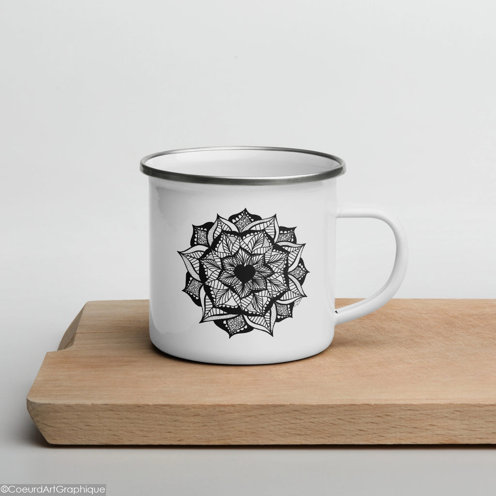 Tasse émaillée • Coeur Poétique