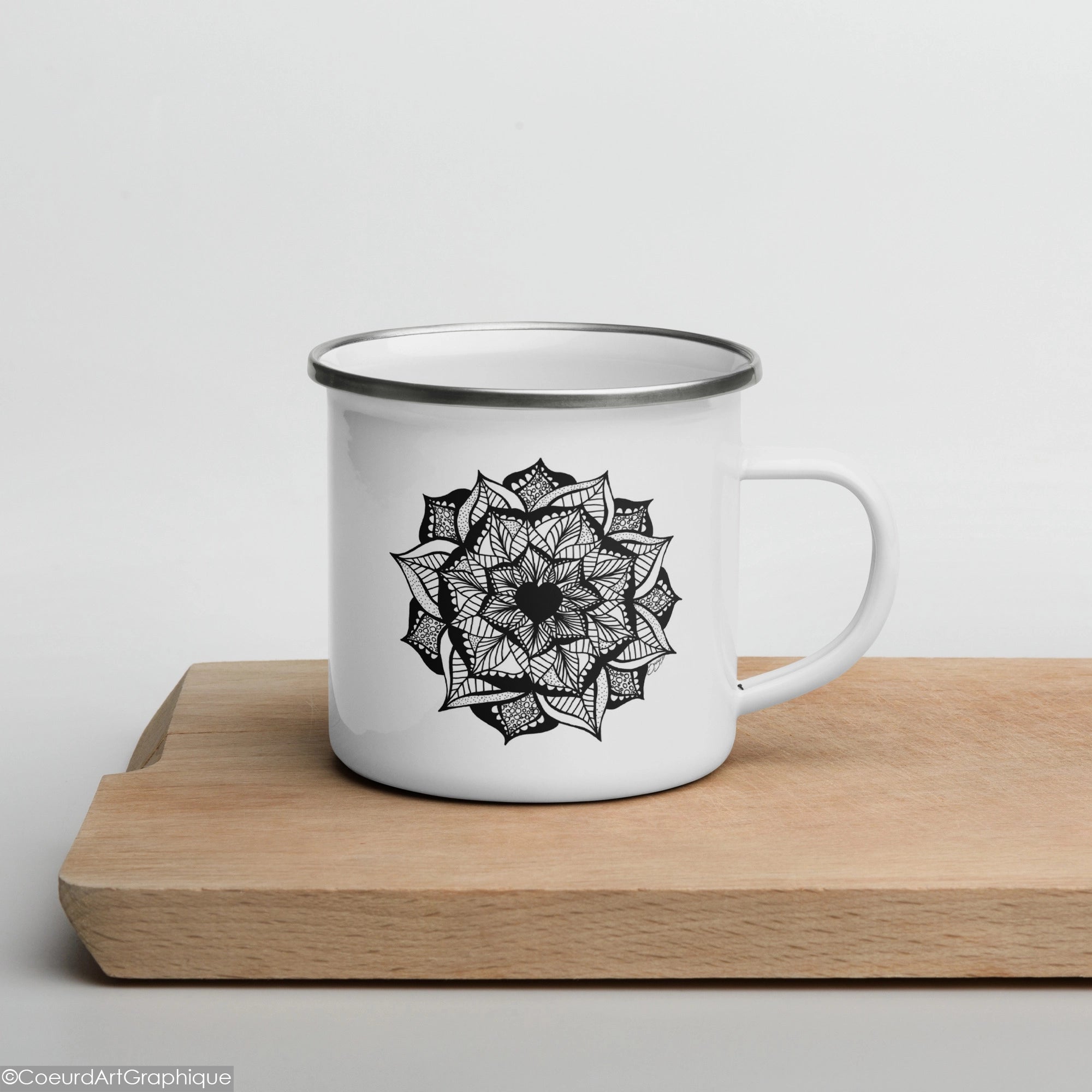 Tasse émaillée • Coeur Poétique