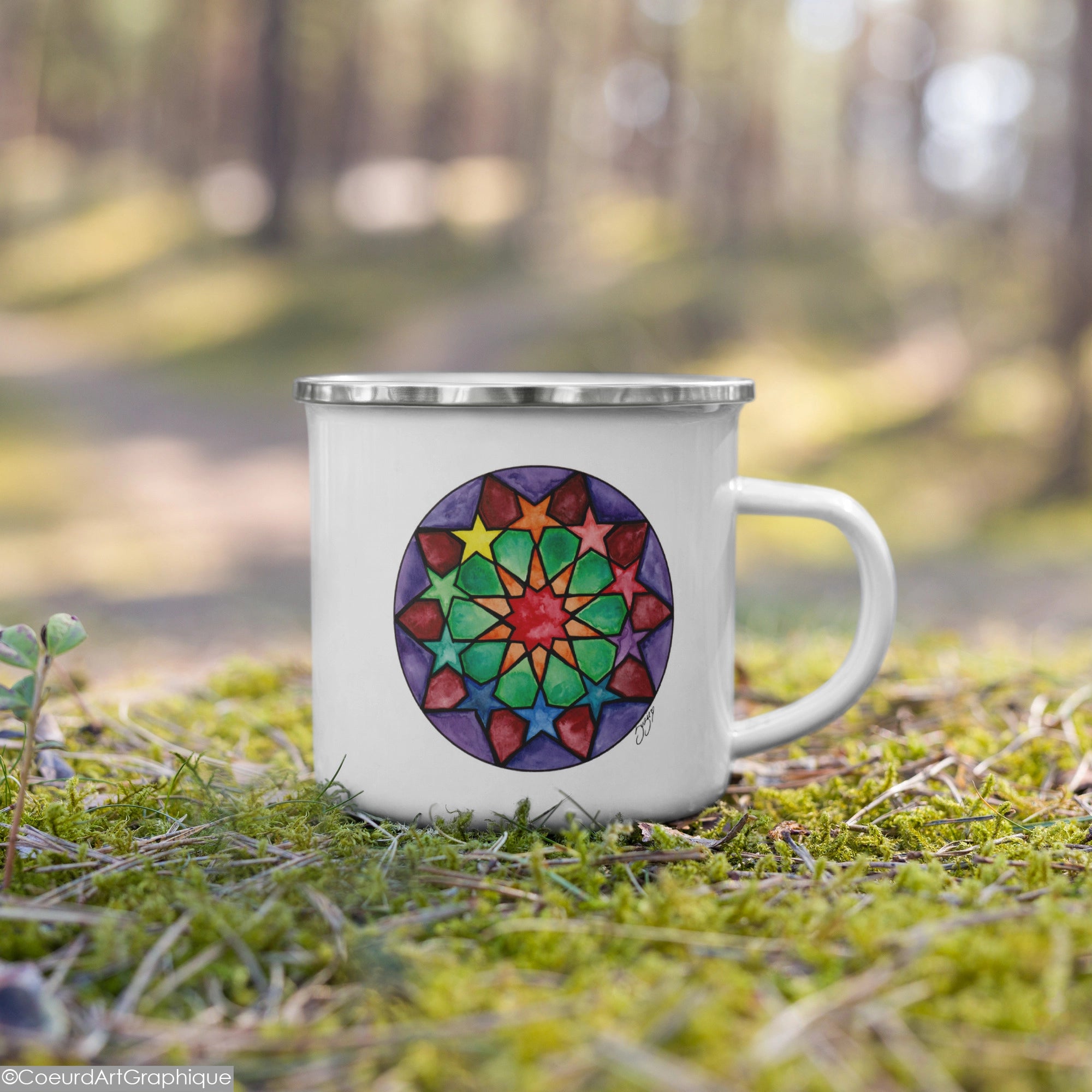 Tasse émaillée • Couronne d'Étoile