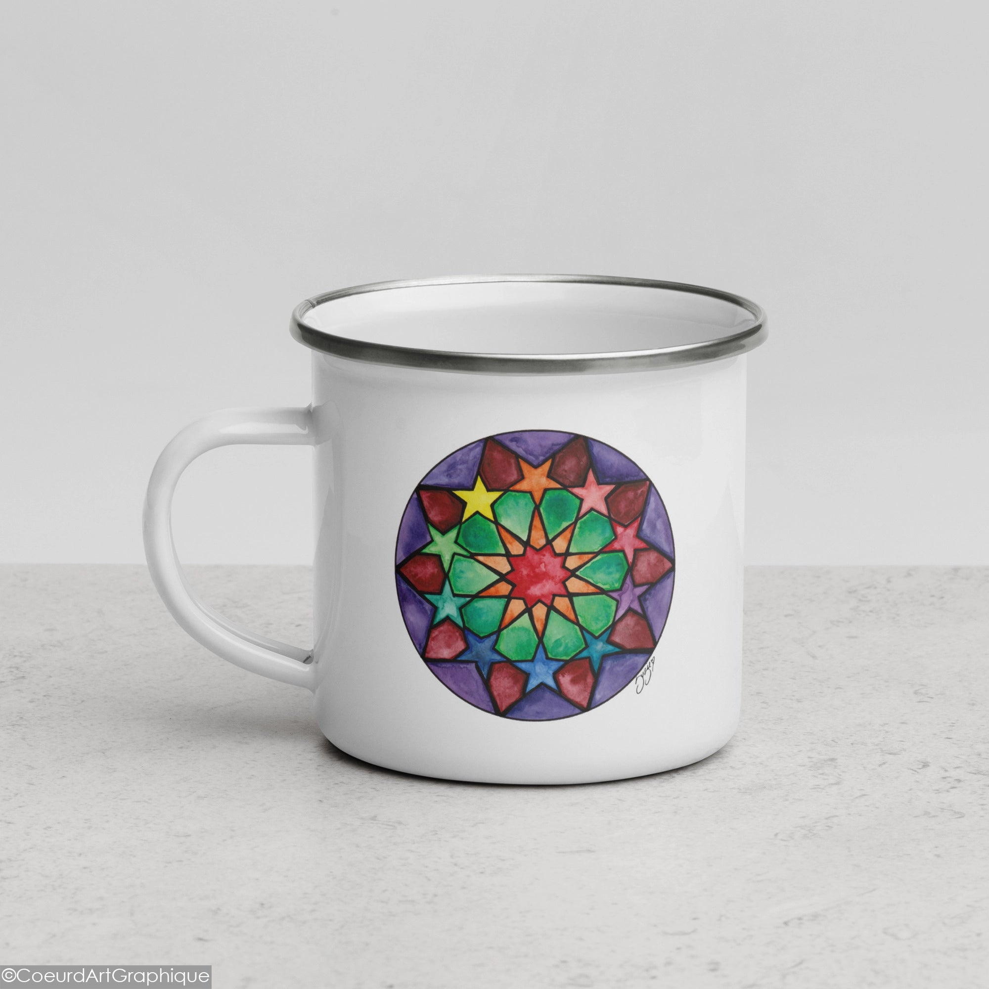 Tasse émaillée • Couronne d'Étoile