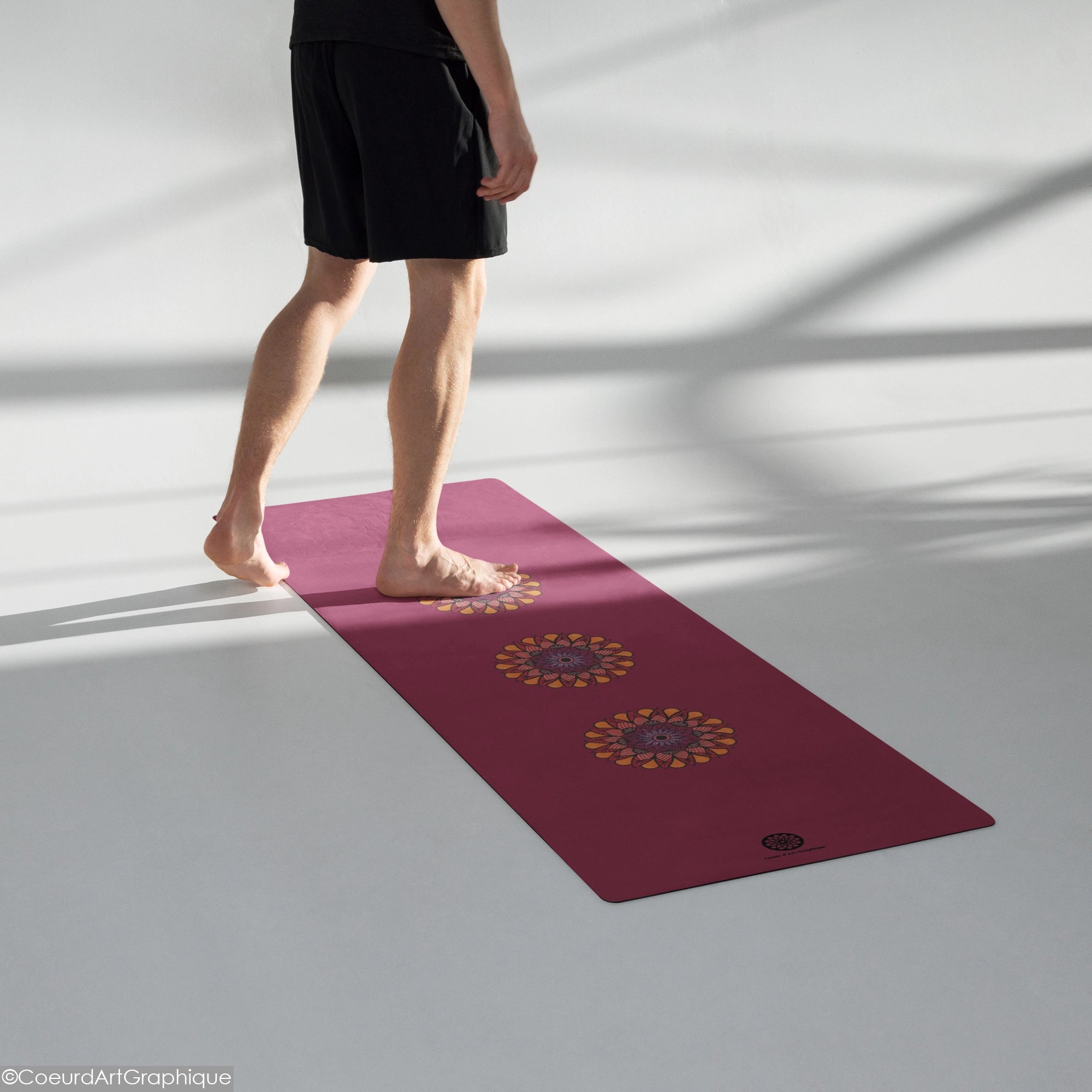 Tapis de yoga • Pétales Tangerine