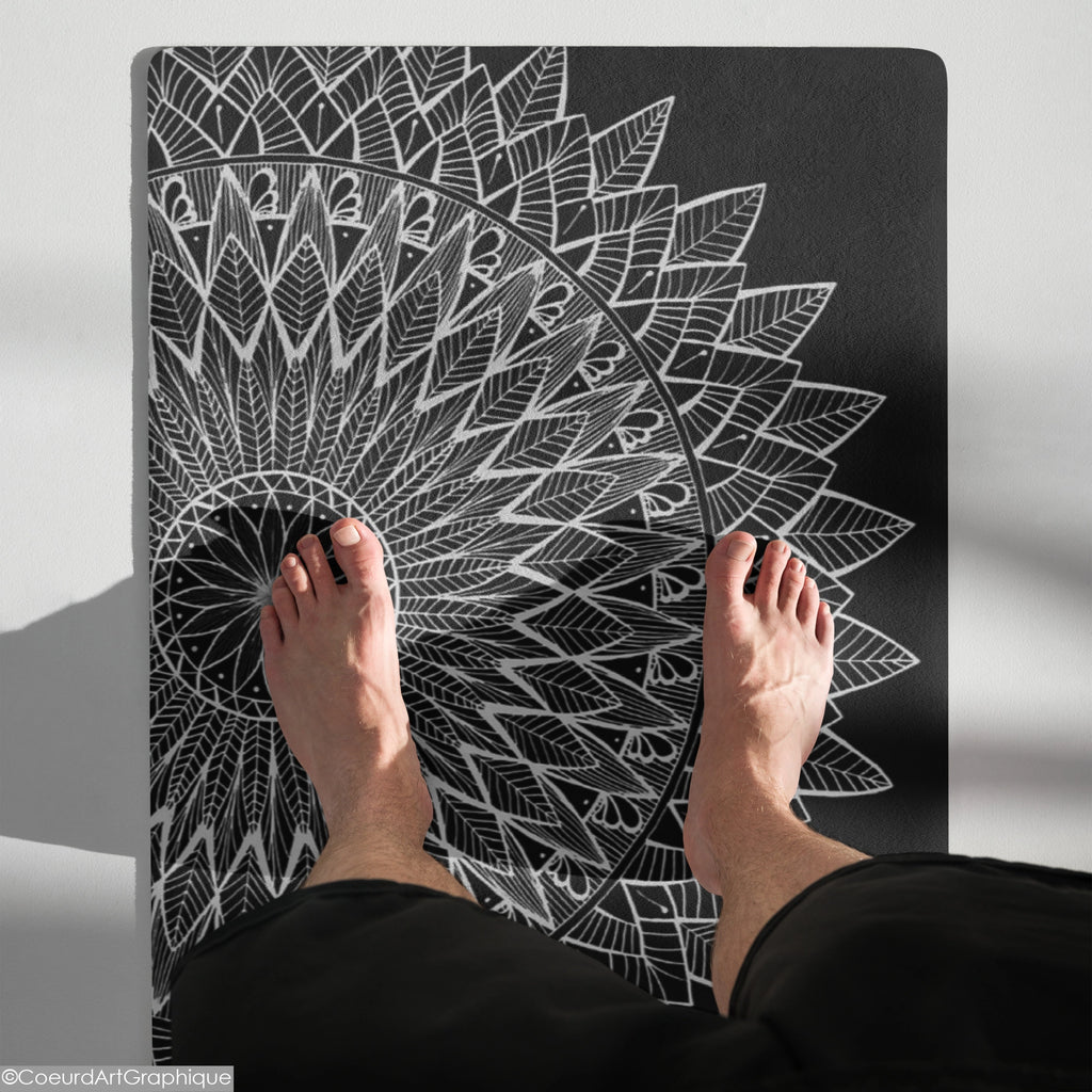 Tapis de yoga • Plumes Blanches